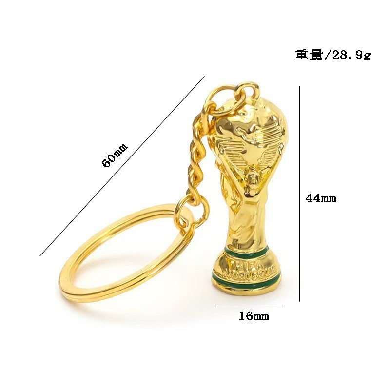 Móc Khóa Cúp World Cup 2026 Hợp Kim Kẽm Cao Cấp Phụ Kiện Treo Balo Quà Tặng Fan Bóng Đá