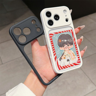 Sang Trọng Trong Suốt PC TPU Khung Ảnh Ốp Lưng Trong Suốt Cho iPhone 16 Plus Air 17 15 14 13 12 11 Pro Max Vỏ Giáp Chống Sốc