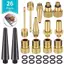 AIHOM 26 Chiếc Đồng Xe Đạp Van Adapter Bộ Bơm Bơm Bơm Hơi Cho Lốp Xe Đạp Bóng Đá Đi Xe Đạp Phụ Kiện,