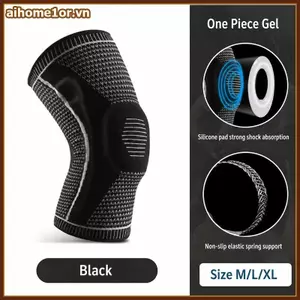 AIHOM 1 Cặp Miếng Lót Đầu Gối 360 Độ Hỗ Trợ Đầu Gối Vải Linh Hoạt Thoải Mái Và Chống Trơn Trượt Để Chạy Bộ, Bóng Rổ Và Cử Tạ,