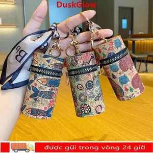 Ví đựng tiền xu in hình DUSKGLOW, Túi đựng son môi Mini PU cầm tay, Ánh sáng tinh tế sang trọng Vintage Túi đựng chìa khóa đa năng