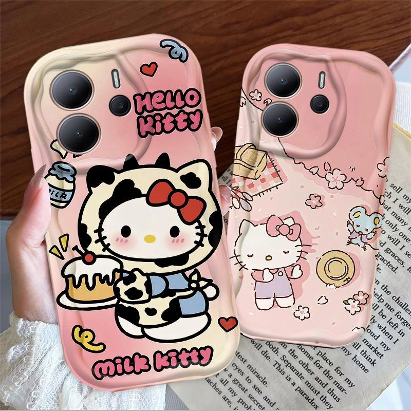 Thích hợp cho Redmi Note 14 4G 5G Wave Soft TPU Cartoon Kitty Female Vỏ điện thoại chống sốc