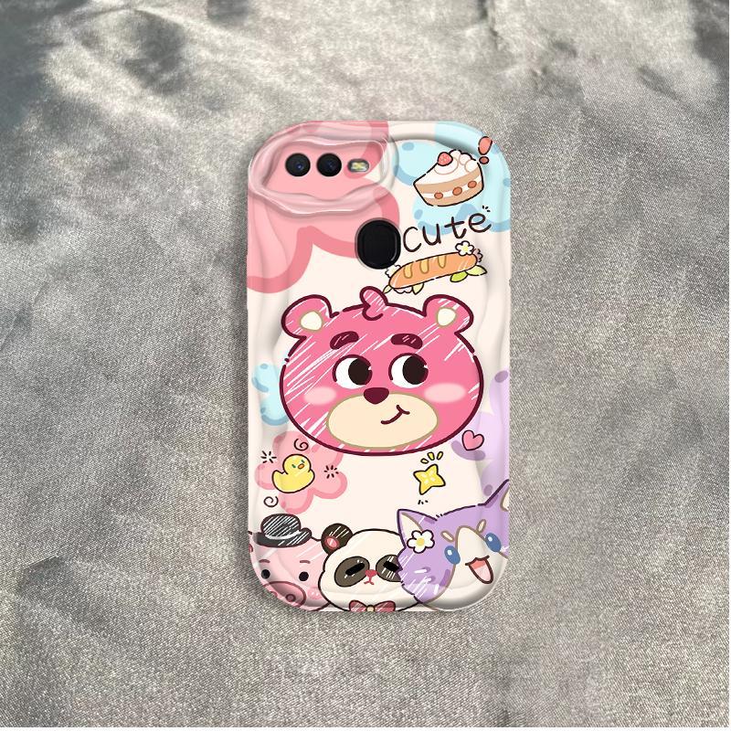 Thích Hợp Cho OPPO A5S A7 A12 F9 F9 Pro 3D Phụ Kiện TPU Mềm Lotso Gấu Nữ Vỏ Điện Thoại Chống Sốc