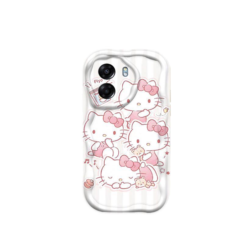 Thích hợp cho OPPO A5X A6 Pro A6X 4G 5G 3D Thẩm Mỹ Mềm TPU Kitty Cat Vỏ Điện Thoại Chống Sốc