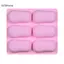 GCDHome 6 Khoang Silicon DIY Handmade Hình Bầu Dục Khuôn Silicon Cho Xà Phòng Thanh Làm Đồ Thủ Công HOT