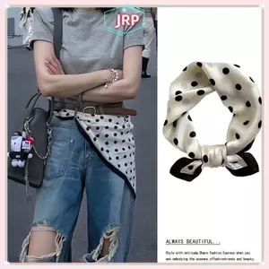 JRP Đơn Giản 70cm Lụa Vuông Khăn Choàng Nữ Satin In Khăn Đầu Nữ Tóc Khăn Choàng Quấn Neerchief JRP