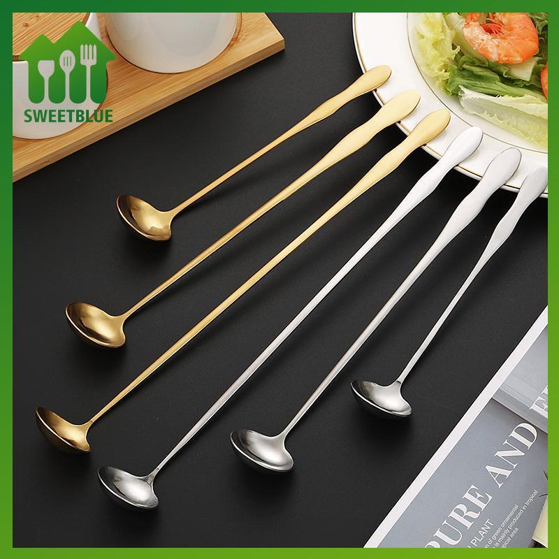 Muỗng cà phê tay cầm dài bằng thép không gỉ SWEET cho đuôi tóc, cà phê đá và trà - Muỗng trộn có tay cầm dễ dàng n