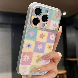 Ốp lưng iPhone Họa tiết da mạ họa tiết hoa iPhone 17 16 15 14 13 12 11 Pro Max Plus Max