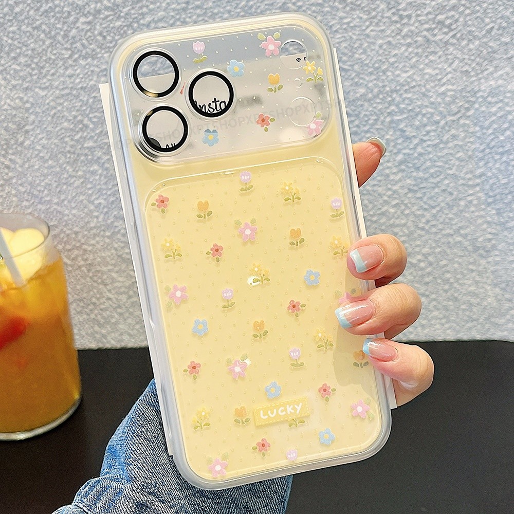Ốp Điện Thoại Acrylic Mờ Hoa Nhiều Màu Sắc 2 Trong 1 Cho iPhone 17 Pro Max 16 15 14 Vỏ Bảo Vệ Chống Sốc