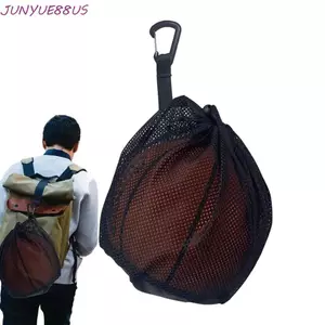 Túi lưới bóng JUNYUE88US, kẹp giữ bóng cho túi đựng bóng rổ, túi xách thể thao ngoài trời, dây rút vải Oxford, túi đựng 1 bóng đeo cùng ba lô