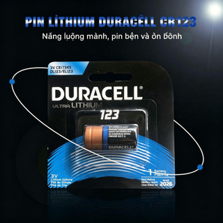 DURACELL CR123A / CR123 / DL 123 / CRCR17345 Pin Lithium 3V Cho Camera Flash Tầm Nhìn Ban Đêm Báo Động Khói