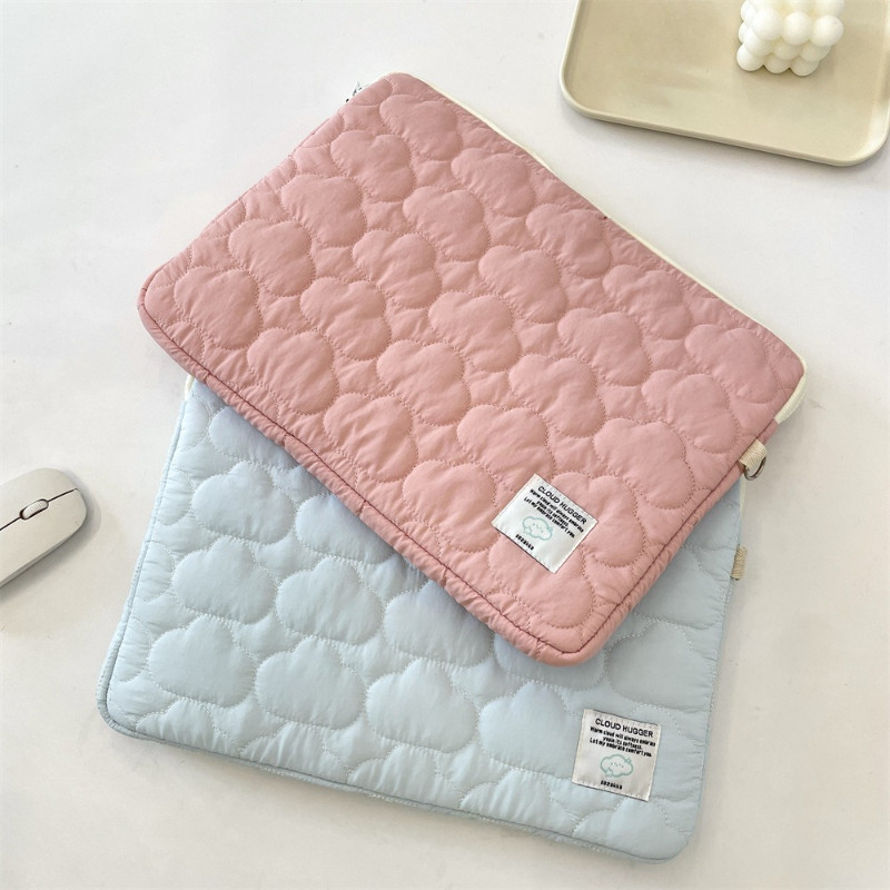 Túi Đựng Laptop Họa Tiết Đám Mây Màu Pastel,Lót Nhung Dày,Chống Sốc,13-14/15 Inch