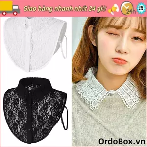 ORDOBOX Cổ Giả, Ren Cổ Giả Có Thể Tháo Rời, Áo Sơ Mi Nửa Đen Màu Trắng Thời Trang Nữ Bé Gái