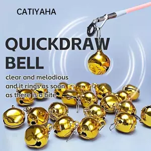 CATIYAHA 5 Chiếc Chuông Câu Cá, Chuông Câu Cá Bằng Thép Không Gỉ Báo Động, Trượt Nhanh Dễ Dàng Lắp Đặt Chuông Cần Câu
