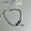 AqToCna Thời Trang Tinh Tế Zircon Ngôi Sao Quyến Rũ Dành Cho Nữ Phong Cách Punk Ngôi Sao Màu Bạc Dây Chuyền Vòng Tay Có Thể Điều Chỉnh Phụ Kiện Trang Sức AqToCna