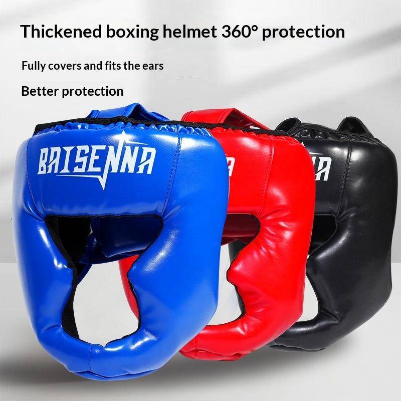 MUQV Karate Boxing Mũ Bảo Hiểm Da Đầu Bảo Vệ Người Lớn Trẻ Em Taekwondo Võ Thuật Huấn Luyện Chống Va Đập Bảo Vệ n