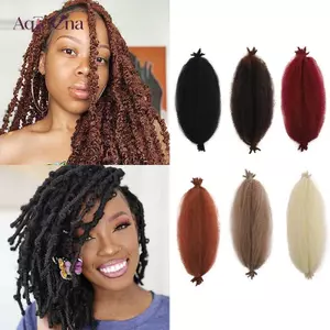 AqToCna 16 Inch Kinky Twist Marley Bện Móc Tóc Tổng Hợp Pre-Separated Springy Afro Twist Tóc Cho Bướm Locs Bím Tóc AqToCna