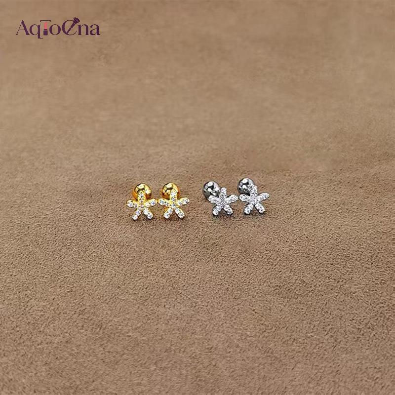 AqToCna 1 Đôi Bông Tai Hoa Xoắn Ốc Cho Nữ, Trang Sức Cơ Thể, Quà Tặng