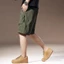 Quần short công sở nhẹ mùa hè dành cho nam, quần short dài đến đầu gối ngoài trời nhanh khô, nhiều túi, thường ngày