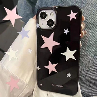 Ốp điện thoại mềm bóng màu đen INS chống rơi cho iPhone 16 Promax 15 Promax 12 13 14plus 11 Pro Max X XS XR XS 7 8 plus