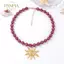 PNPIA- Mới Kim Loại Vintage Mặt Dây Chuyền Hoa Mặt Dây Buộc Handmaed Đính Hạt Choker Nelace Cho Nữ Ngày Lễ Trang Sức Quà Tặng
