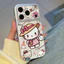 Ốp lưng iPhone họa tiết Hello Kitty màu hồng Bảo vệ camera da mềm cao cấp - iPhone 11/12/13/14/15/16/17/Plus/Air/Pro/Max