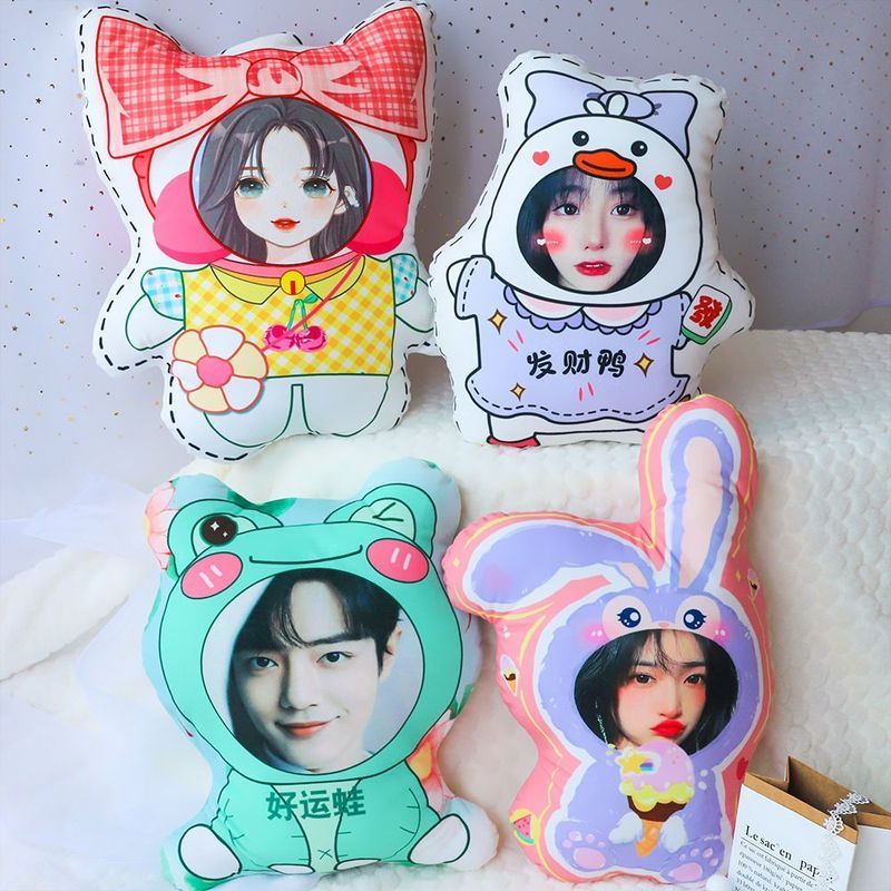 Gối Tùy Chỉnh Hình Ảnh Bé Gái Dễ Thương Sang Trọng Đồ Chơi Bạn Gái Sáng Tạo Gửi Bạn Trai Quà Tặng Sinh Nhật Búp Bê Búp Bê