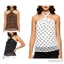 MAPLEPOET-Áo xe tăng dây dành cho nữ Nút thắt phía trước In hình Slim Fit Áo Vest không tay hở lưng