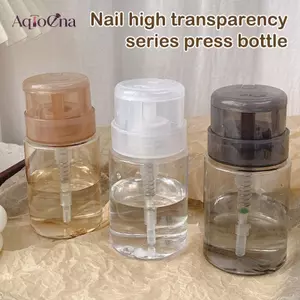 AqToCna Nail Refillable Chai Máy ép rỗng Máy bơm phân phối Móng tay nghệ thuật Ba Lan Tẩy sạch Chai trang điểm Dụng cụ làm móng tay AqToCna