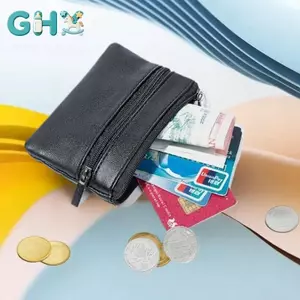 GHX Nam Nữ Ví Đựng Tiền Xu Nam Túi Nhỏ Ví Thay Đổi Ví Dây Kéo Túi Đựng Tiền Trẻ Em Ví Mini Da Chìa Khóa VN