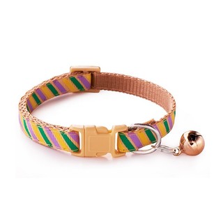 6 Cái / bộ Dải In Hình Cổ Mèo Khóa An Toàn Có Chuông Ly Khai Thú Cưng Chó Nhỏ Collier Dây Chuyền Vòng Cổ Cá Tính Cho Gatos Mèo Con Perro