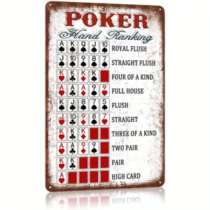 CIFbuy Vintage Poker Tín Hiệu Trang Trí Tường Cho Bar Man Cave Game Phòng 20x30 cm