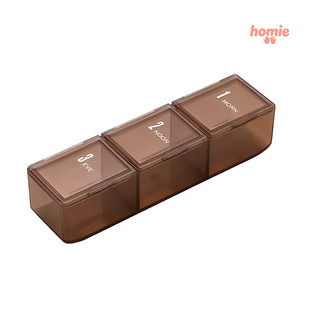 Hộp đựng thuốc mini 3 ngăn, di động, bền, không mùi, dễ sử dụng.