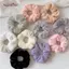 AqToCna Mùa Đông Ấm Áp Tóc Mềm Scrunchies Nữ Cô Gái Dễ Thương Sang Trọng Co Giãn Tóc Nhiều Màu Dây Cao Su AqToCna