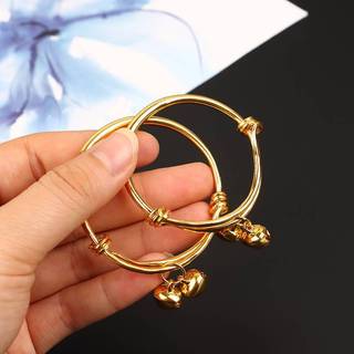 Vòng tay trẻ em mạ vàng VRZ, kiểu tròn mịn, chuông trang sức HOT