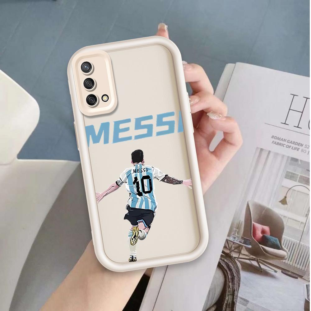 Ốp Lưng Cho OPPO A74 A95 4G F19 Hoạt Hình Silicon Mềm Đáng Yêu Ốp lưng TPU NO.10 Messi Bóng Đá Sinh Viên Mắt Thiên Thần Chống Sốc Ốp Lưng