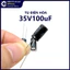 5 Cái Tụ hóa 100uF 35V màu đen hãng RUBYCON YXA 6x11mm