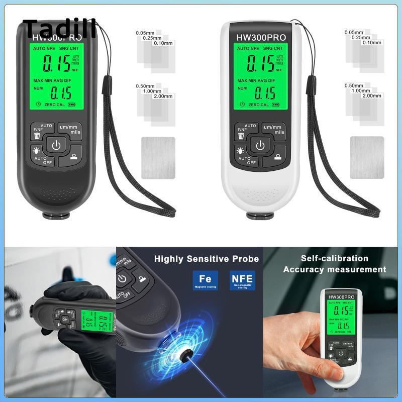Máy đo độ dày sơn di động 0 ~ 2000Um Độ phân giải 1M Máy kiểm tra độ chính xác cao cho ô tô