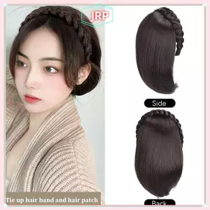 JRP Tóc Giả Cho Người Phụ Nữ Tóc Ngắn Tóc Giả Xương Cá Có Tóc Giả Tích Hợp Miếng Dán Tóc Phụ Kiện Tóc JRP