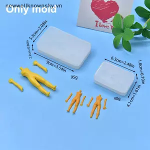 MỚI 1 Bộ Đất Sét Polymer Nam Búp Bê Cơ Thể Torso Khuôn Silicon Fondant / nhựa Đất Sét DIY Búp Bê Điêu Khắc Mô Hình Dụng Cụ SKY