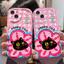 Ốp Lưng Cho OPPO Reno 15 14 13 12 11 10 Pro 8 6 15F 14F 13F 8Z 7Z 6Z A6X A3X A5i A17K A16K A16E A15S A12E Kem Sóng Cong Edge Motif Money Cat NYK166