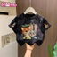 Zootopia in hoạt hình unisex hợp thời trang tay ngắn cổ tròn buộc dây trẻ em hàng đầu