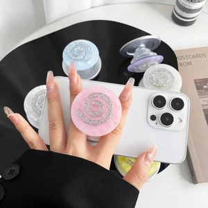 Giá đỡ điện thoại có thể gập lại họa tiết hình tròn Ins cho điện thoại nam châm
