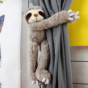 Sáng Tạo Velcro Dài Tay Sloth Khóa Màn Búp Bê Rừng Động Vật Hoạt Hình Dây Đeo Sang Trọng Muppet Đồ Chơi Búp Bê
