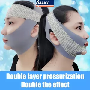 MAKY Nâng Mặt Với Giấc Ngủ Mặt V Shaper Băng Giảm Béo Mặt Thư Giãn Nâng Hình Giảm Đôi cằm Mặt Mỏng Ban Nhạc Massage VN