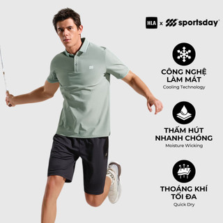 [GIẢM 50%] Áo Thun Polo Nam Cao Cấp HLA - Áo chạy bộ, công nghệ mát lạnh mềm nhẹ co giãn, thấm hút