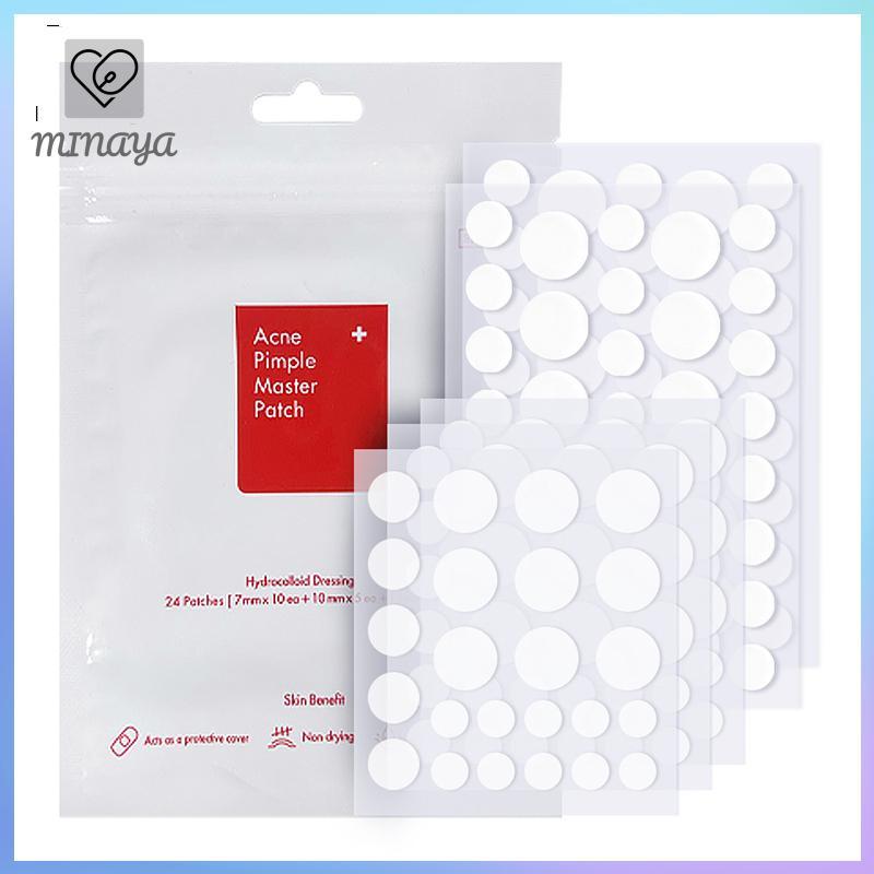 [MINAYA] 24 / 36 Miếng Dán Miếng Dán Mụn Hydrocolloid Hình Tròn Màu Trắng Chống Thấm Nước Điểm Điều Trị Mụn Miếng Dán Che Khuyết Điểm VN