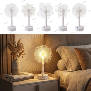 Đèn ngủ LED hoa Acrylic PYCOU, Thiết kế tối giản Đèn bàn LED chiếu sáng môi trường xung quanh mềm mại, Bảo vệ mắt sang trọng Tiết kiệm năng lượng Chạy bằng pin Đèn ngủ màu vàng cổ điển