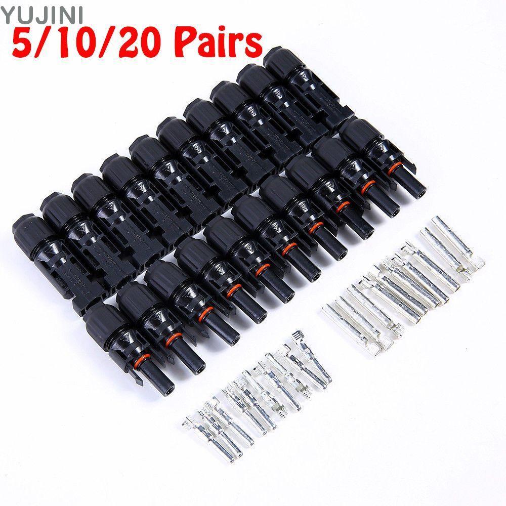 YUJUNI 5 / 10 / 20 Cặp MC4 30A Adapter Chống Thấm Nước Nam Nữ