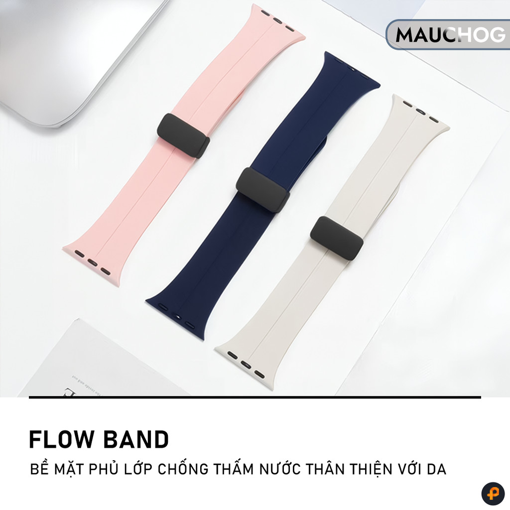 Dây Đeo Silicon Khoá Nam Châm Cho Đồng Hồ Apple Watch Ultra Series S11 10 9 8 7 6 SE 44/45/46/49 38/40/41/42mm